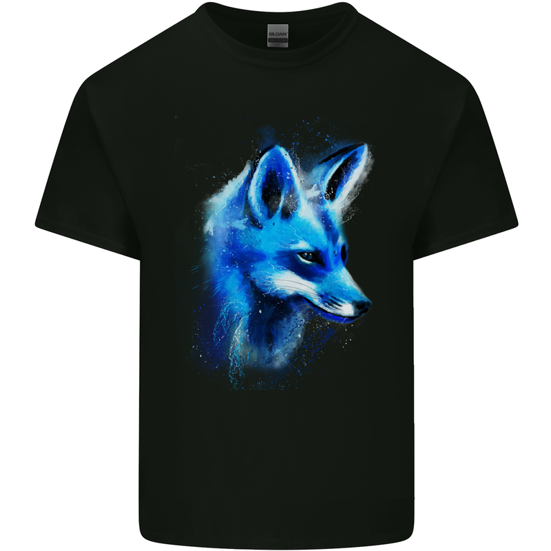 A Fox Watercolour Kids T-Shirt Childrens Black