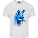 A Fox Watercolour Kids T-Shirt Childrens White