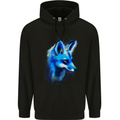 A Fox Watercolour Mens Hoodie Black