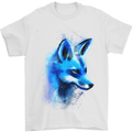 A Fox Watercolour Mens T-Shirt Cotton Gildan White