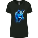 A Fox Watercolour Womens Wider Cut T-Shirt Black
