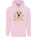 A French Bulldog Dog Childrens Kids Hoodie Light Pink