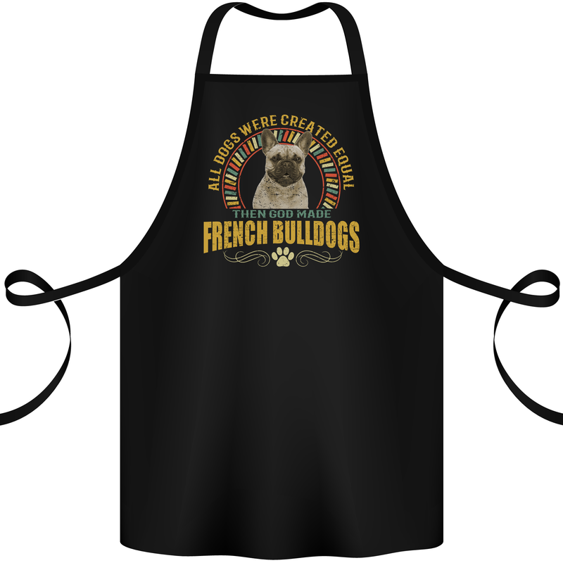 A French Bulldog Dog Cotton Apron 100% Organic Black