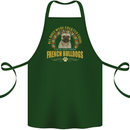 A French Bulldog Dog Cotton Apron 100% Organic Forest Green