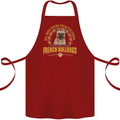 A French Bulldog Dog Cotton Apron 100% Organic Maroon