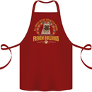 A French Bulldog Dog Cotton Apron 100% Organic Maroon