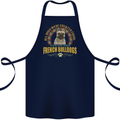 A French Bulldog Dog Cotton Apron 100% Organic Navy Blue