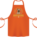 A French Bulldog Dog Cotton Apron 100% Organic Orange