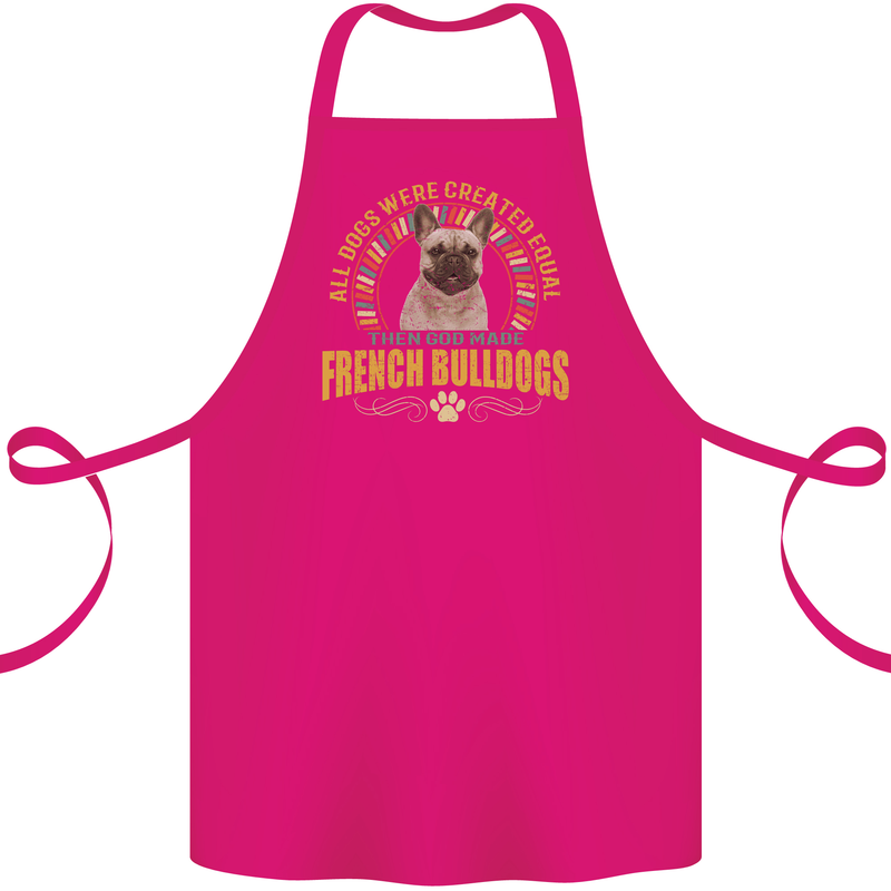 A French Bulldog Dog Cotton Apron 100% Organic Pink