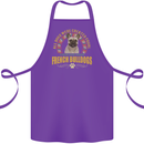 A French Bulldog Dog Cotton Apron 100% Organic Purple