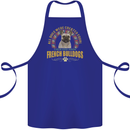 A French Bulldog Dog Cotton Apron 100% Organic Royal Blue
