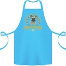 A French Bulldog Dog Cotton Apron 100% Organic Turquoise