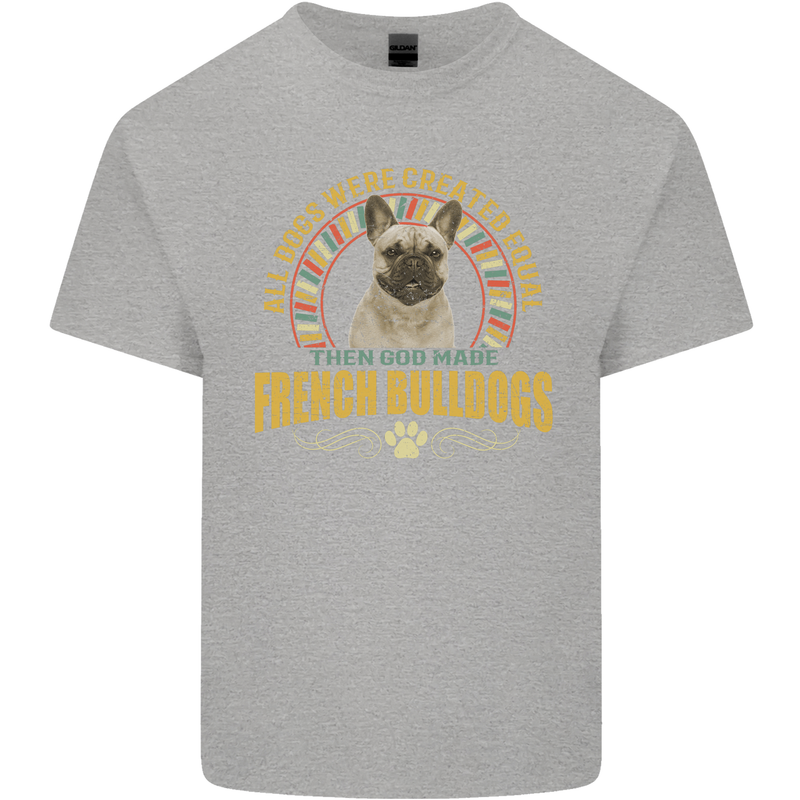 A French Bulldog Dog Kids T-Shirt Childrens Sports Grey