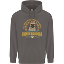 A French Bulldog Dog Mens 80% Cotton Hoodie Charcoal