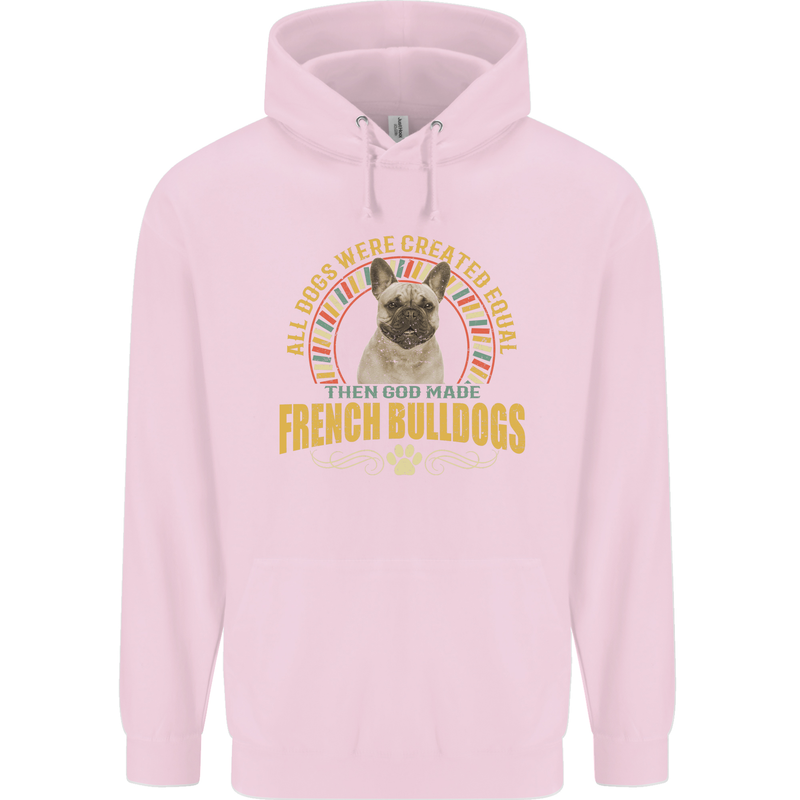 A French Bulldog Dog Mens 80% Cotton Hoodie Light Pink