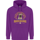 A French Bulldog Dog Mens 80% Cotton Hoodie Purple