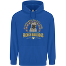A French Bulldog Dog Mens 80% Cotton Hoodie Royal Blue