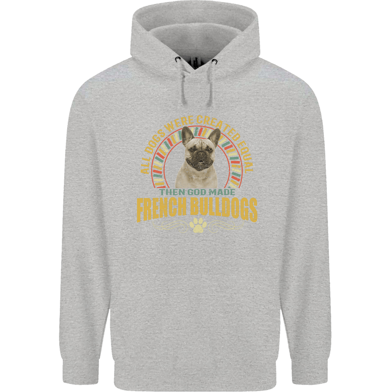 A French Bulldog Dog Mens 80% Cotton Hoodie Sports Grey