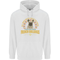 A French Bulldog Dog Mens 80% Cotton Hoodie White