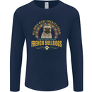 A French Bulldog Dog Mens Long Sleeve T-Shirt Navy Blue