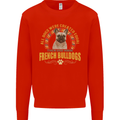 A French Bulldog Dog Mens Sweatshirt Jumper Bright Red