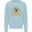 A French Bulldog Dog Mens Sweatshirt Jumper Light Blue