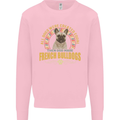 A French Bulldog Dog Mens Sweatshirt Jumper Light Pink