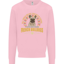 A French Bulldog Dog Mens Sweatshirt Jumper Light Pink