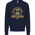 A French Bulldog Dog Mens Sweatshirt Jumper Navy Blue