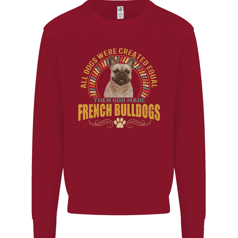A French Bulldog Dog Mens Sweatshirt Jumper Red