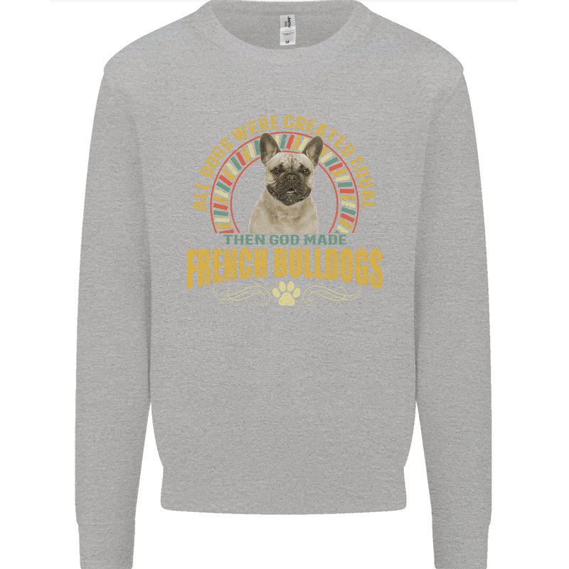 A French Bulldog Dog Mens Sweatshirt Jumper Sports Grey