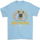 A French Bulldog Dog Mens T-Shirt 100% Cotton Light Blue