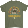 A French Bulldog Dog Mens T-Shirt 100% Cotton Military Green
