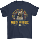 A French Bulldog Dog Mens T-Shirt 100% Cotton Navy Blue