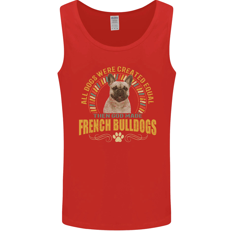 A French Bulldog Dog Mens Vest Tank Top Red