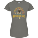 A French Bulldog Dog Womens Petite Cut T-Shirt Charcoal