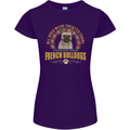 A French Bulldog Dog Womens Petite Cut T-Shirt Purple