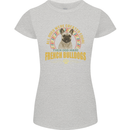 A French Bulldog Dog Womens Petite Cut T-Shirt Sports Grey