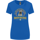 A French Bulldog Dog Womens Wider Cut T-Shirt Royal Blue