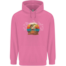A Frog Hiking in the Mountains Trekking Childrens Kids Hoodie Azalea
