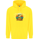 A Frog Hiking in the Mountains Trekking Childrens Kids Hoodie Yellow