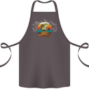 A Frog Hiking in the Mountains Trekking Cotton Apron 100% Organic Dark Grey
