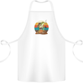 A Frog Hiking in the Mountains Trekking Cotton Apron 100% Organic White