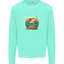 A Frog Hiking in the Mountains Trekking Kids Sweatshirt Jumper Peppermint