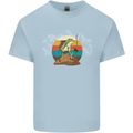 A Frog Hiking in the Mountains Trekking Kids T-Shirt Childrens Light Blue