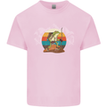 A Frog Hiking in the Mountains Trekking Kids T-Shirt Childrens Light Pink