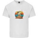 A Frog Hiking in the Mountains Trekking Kids T-Shirt Childrens White