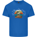 A Frog Hiking in the Mountains Trekking Mens Cotton T-Shirt Tee Top Royal Blue