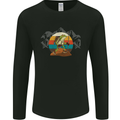 A Frog Hiking in the Mountains Trekking Mens Long Sleeve T-Shirt Black