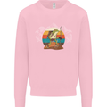 A Frog Hiking in the Mountains Trekking Mens Sweatshirt Jumper Light Pink
